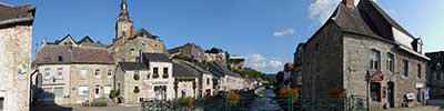 The city center of Nismes, southern Belgium